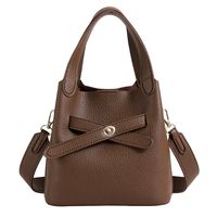 Women's All Seasons Pu Leather Solid Color Vintage Style Square Zipper Handbag sku image 3