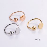 Casual Elegant Classic Style Solid Color Stainless Steel Plating 24k Gold Plated Rose Gold Plated Rings main image 1