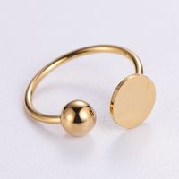 Casual Elegant Classic Style Solid Color Stainless Steel Plating 24k Gold Plated Rose Gold Plated Rings sku image 7