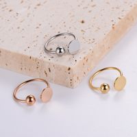 Casual Elegant Classic Style Solid Color Stainless Steel Plating 24k Gold Plated Rose Gold Plated Rings main image 6