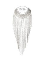 Luxurious Shiny Solid Color Alloy Tassel Plating Inlay Rhinestones Silver Plated Women's Necklace main image 3