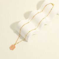 Simple Style Sun Copper Enamel Plating Inlay Zircon 18k Gold Plated Pendant Necklace main image 8