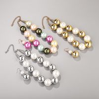 Elegant Luxurious Simple Style Round Imitation Pearl Women's Earrings Necklace main image 4