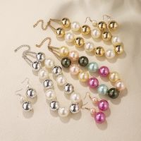 Elegant Luxurious Simple Style Round Imitation Pearl Women's Earrings Necklace main image 1
