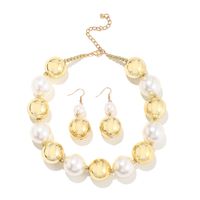 Elegant Luxurious Simple Style Round Imitation Pearl Women's Earrings Necklace main image 2