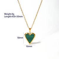 Acero Inoxidable 304 Chapados en oro de 18k Casual Lindo Estilo Clásico Enchapado Forma De Corazón Mariposa Collar Colgante sku image 4