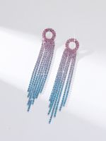 1 Pair Vintage Style Solid Color Plating Hollow Out Inlay Alloy Rhinestones Drop Earrings main image 3