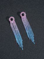 1 Pair Vintage Style Solid Color Plating Hollow Out Inlay Alloy Rhinestones Drop Earrings main image 4