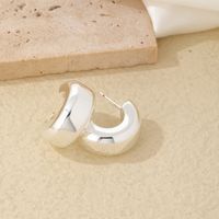 1 Pair IG Style Hip-Hop Type C Solid Color Polishing Plating 304 Stainless Steel Gold Plated Silver Plated Ear Studs main image 3