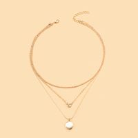 Simple Style Round Alloy Women's Three Layer Necklace main image 5