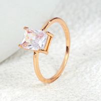 Basic Simple Style Classic Style Geometric Copper Plating Inlay Zircon 18k Gold Plated Rose Gold Plated White Gold Plated Rings main image 5