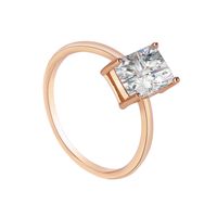Basic Simple Style Classic Style Geometric Copper Plating Inlay Zircon 18k Gold Plated Rose Gold Plated White Gold Plated Rings main image 4