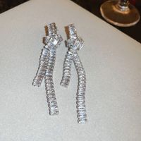Fashion Alloy Diamond-studded Geometric Earrings Long Tassel Flower Earrings sku image 34