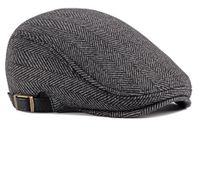 Men's Retro Plaid Crimping Beret Hat main image 2