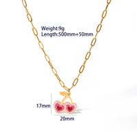 304 Stainless Steel 18K Gold Plated Casual Cute Classic Style Plating Heart Shape Butterfly Pendant Necklace main image 9