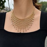 Wholesale Jewelry Glam Ethnic Style Solid Color Iron Plating Necklace sku image 1
