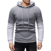 Hoodies Pour Hommes Manche Longue Décontractée Bloc De Couleur main image 6