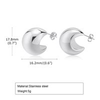 Simple Style Solid Color Stainless Steel Plating Ear Studs 1 Pair sku image 2