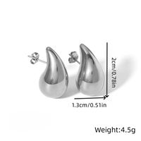 1 Pair Casual Solid Color Plating 304 Stainless Steel 18K Gold Plated Ear Studs sku image 1