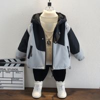 Casual Solid Color Printing Spandex Boys Outerwear main image 3