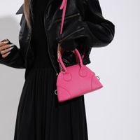 Women's  Pu Leather Solid Color Vintage Style Classic Style Streetwear Sewing Thread Shell Zipper Handbag sku image 3