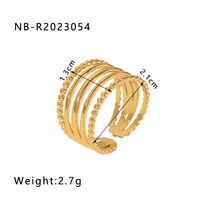 Stainless Steel 18K Gold Plated IG Style Basic Simple Style Plating Tree Symbol Lingge Open Rings sku image 2
