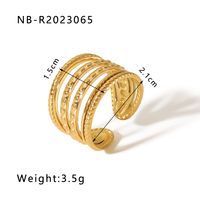Stainless Steel 18K Gold Plated IG Style Basic Simple Style Plating Tree Symbol Lingge Open Rings sku image 13