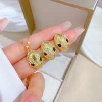 Copper Simple Style Plating Inlay Rhombus Bow Knot Zircon Jewelry Set sku image 42