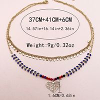 304 Stainless Steel Gold Plated Elegant Enamel Plating Heart Shape Crystal Double Layer Necklaces main image 2