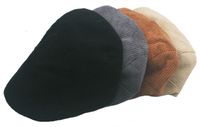 Men's Retro British Style Solid Color Curved Eaves Beret Hat main image 1