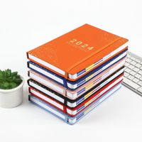 1 Piece Solid Color Learning Pu Leather Paper Novelty Notebook main image 3