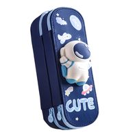 Cartoon Leather Learning School Princess Preppy Style Simple Style Pencil Case main image 4