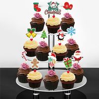 Christmas Valentine's Day New Year Modern Style Snowman Snowflake Paper Family Gathering Party Festival Cake Decorating Supplies main image 4