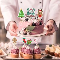 Christmas Valentine's Day New Year Modern Style Snowman Snowflake Paper Family Gathering Party Festival Cake Decorating Supplies main image 3