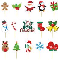 Christmas Valentine's Day New Year Modern Style Snowman Snowflake Paper Family Gathering Party Festival Cake Decorating Supplies sku image 1