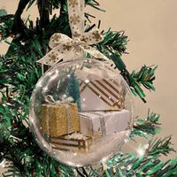 Weihnachten Einfacher Stil Katze Bogenknoten Kunststoff Familientreffen Gruppe Hängende Ornamente sku image 5