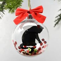 Weihnachten Einfacher Stil Katze Bogenknoten Kunststoff Familientreffen Gruppe Hängende Ornamente sku image 1