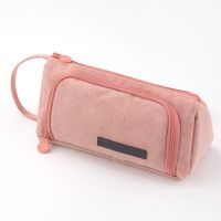 Solid Color Corduroy School Basic Pencil Case sku image 3