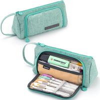 Solid Color Corduroy School Basic Pencil Case sku image 4