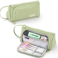 Solid Color Corduroy School Basic Pencil Case sku image 8