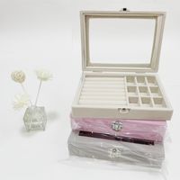 Simple Style Solid Color Flannel Jewelry Boxes main image 3