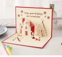 Christmas Cartoon Style Letter Paper Party Card sku image 1