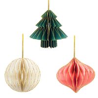 Christmas Romantic Christmas Tree Paper Indoor Party Festival Hanging Ornaments main image 2