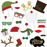 Christmas Cartoon Style Cute Exaggerated Christmas Hat Santa Claus Christmas Socks Paper Family Gathering Party Festival Photography Props main image 1