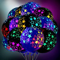Retro Übertrieben Stern Punktmuster Gummi Gruppe Luftballons main image 1