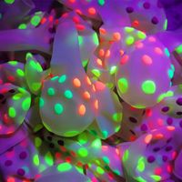 Retro Exaggerated Star Polka Dots Rubber Party Balloons sku image 1