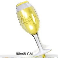 Cute Exaggerated Romantic Beer Wine Glass Wine Bottle Aluminum Film Party Birthday Festival Balloons sku image 5