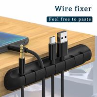 Domestic And Foreign Trade 7-hole Cord Manager Usb Cable Fixed Hub Self-adhesive Power Cord Fixed Clip Headset Winder main image 5