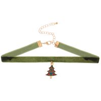 Vintage Style Christmas Tree Alloy Flannel Wholesale Pendant Necklace sku image 4