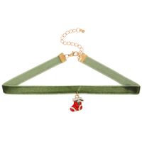 Vintage Style Christmas Tree Alloy Flannel Wholesale Pendant Necklace sku image 7